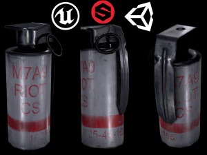 granada de fumaça Modelo 3D