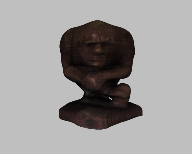 wooden thinker Modello 3D .c4d .max .obj .3ds .fbx .stl .blend 