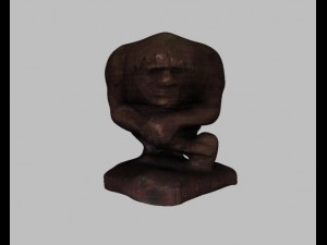wooden thinker Modèle 3D