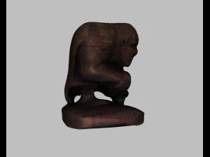 wooden thinker 3D Model
