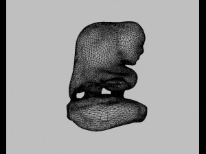 wooden thinker Modello 3D