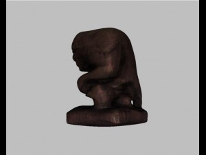wooden thinker Modello 3D