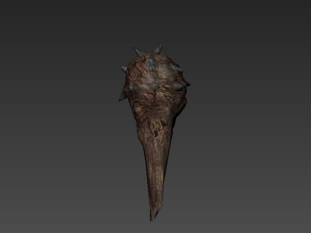 wooden cudgel 3D Model .c4d .max .obj .3ds .fbx .stl .blend 