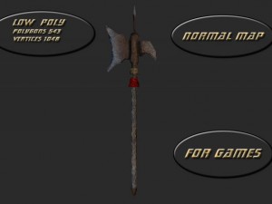 medieval halberd 3D Model