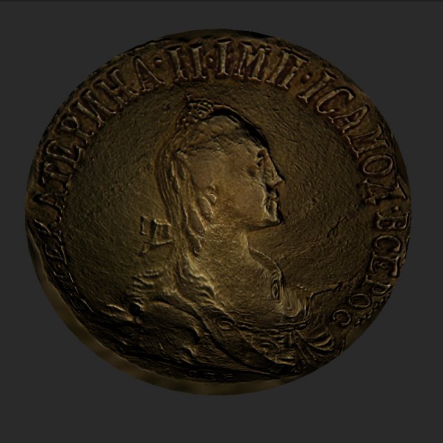 catherine gold rubles in 1766 3D मॉडल .c4d .max .obj .3ds .fbx .stl .blend 