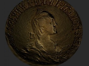 catherine gold rubles in 1766 3D Model