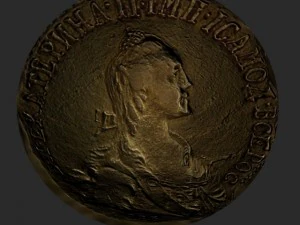 catherine gold rubles in 1766 3D Model