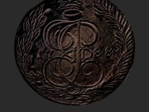 5 kopecks 1788 Catherine Cuivre Modèle 3D