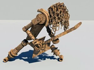 cara da m&uacute;sica metal Modelo 3D