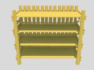 classic bookcase 3D 模型