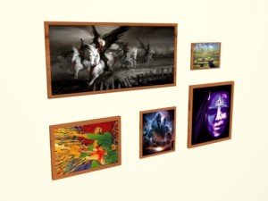 wooden picture frames Model 3D