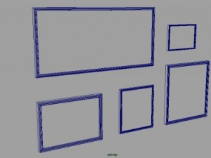 wooden picture frames Model 3D