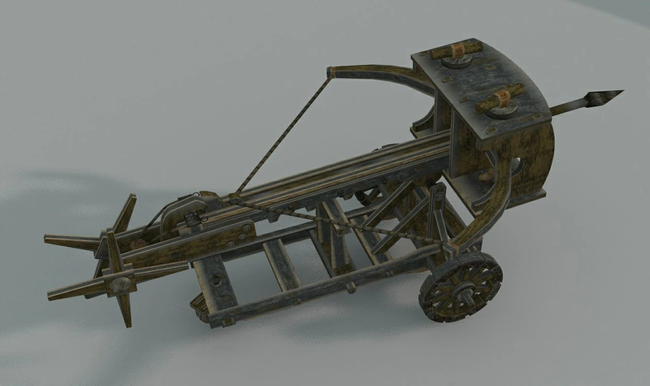 ballista- medieval 3D Model .c4d .max .obj .3ds .fbx .stl .blend 