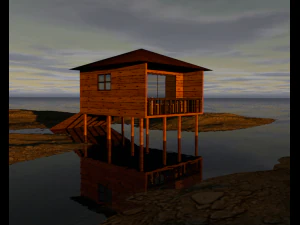 Strandh&uuml;tte 3D Modell