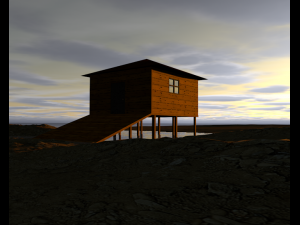 beach cottage 3D Model