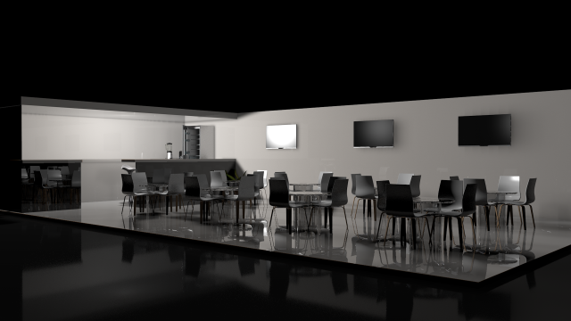 restaurant 3D Model .c4d .max .obj .3ds .fbx .stl .blend 