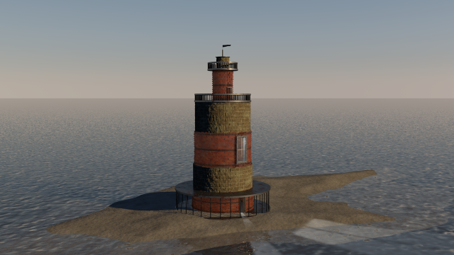 island lighthouse Model 3D .c4d .max .obj .3ds .fbx .stl .blend 