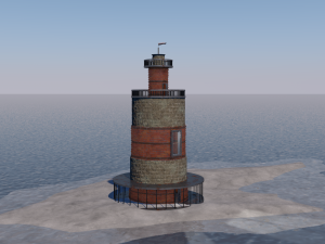 island lighthouse Model 3D