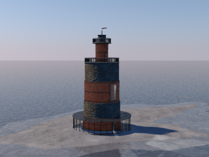 island lighthouse Model 3D