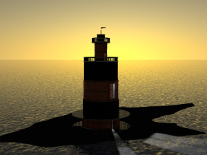 island lighthouse Model 3D