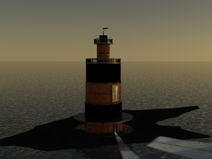 island lighthouse Model 3D