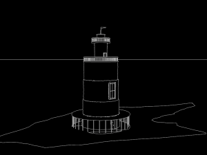 island lighthouse Model 3D