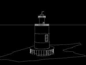 island lighthouse 3D Model