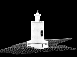 island lighthouse Model 3D