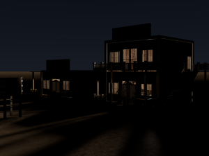 western saloon Modelo 3D