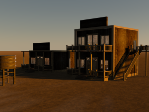 western saloon Modelo 3D