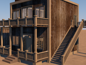 western saloon Modelo 3D