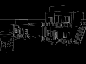 western saloon Modelo 3D