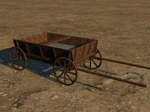 Holzwagen 3D Modell