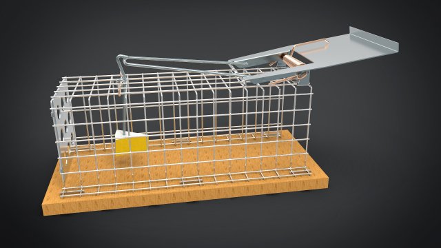 mousetrap 3D मॉडल .c4d .max .obj .3ds .fbx .stl .blend 