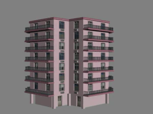 옥상 기계실 3D 모델