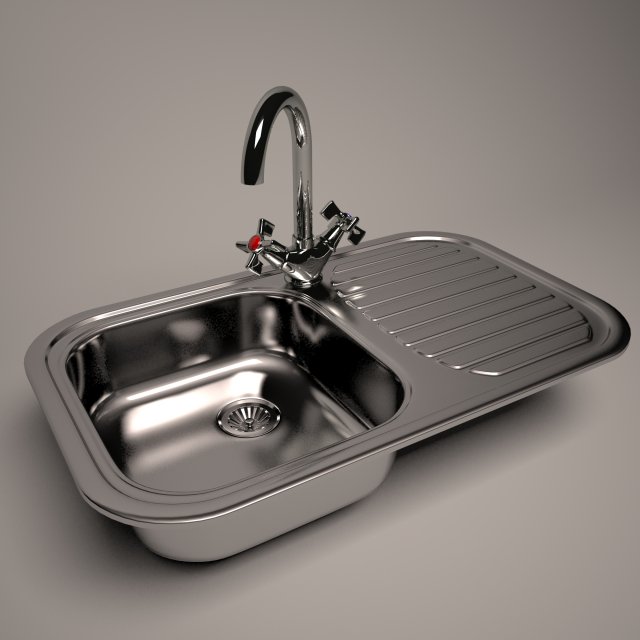 kitchen sink 3D 模型 .c4d .max .obj .3ds .fbx .stl .blend