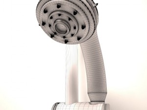 shower bath and taps Model 3D