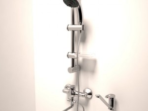 shower bath and taps Model 3D
