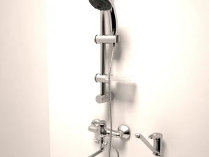 shower bath and taps 3D Model