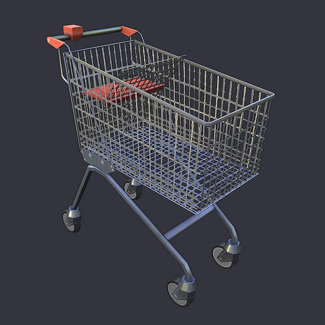 hand cart Modello 3D .c4d .max .obj .3ds .fbx .stl .blend 