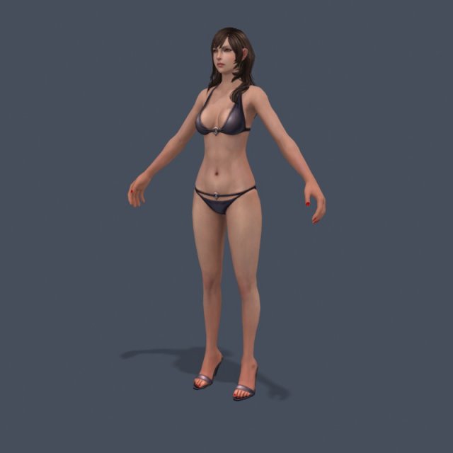 pretty girl 2 3D 模型 .c4d .max .obj .3ds .fbx .stl .blend 