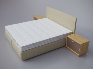 bed with side table 3D-Modell