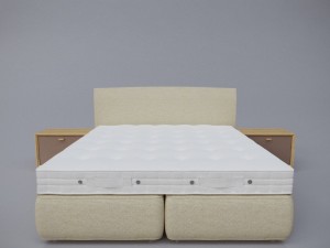 bed with side table 3D 模型