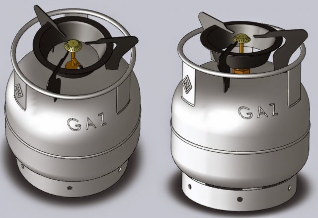 gas cylinder 3D 모델 .c4d .max .obj .3ds .fbx .stl .blend 