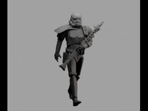 storm trooper rigged 3D Model