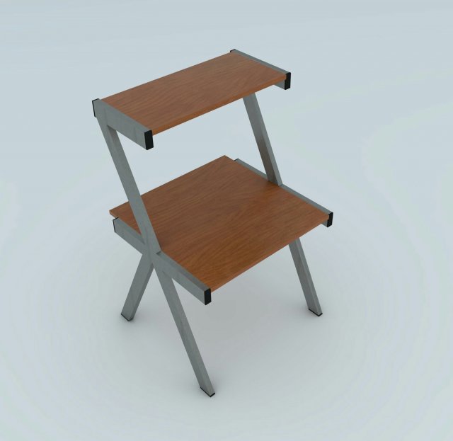 compact desk 3D Model .c4d .max .obj .3ds .fbx .stl .blend 