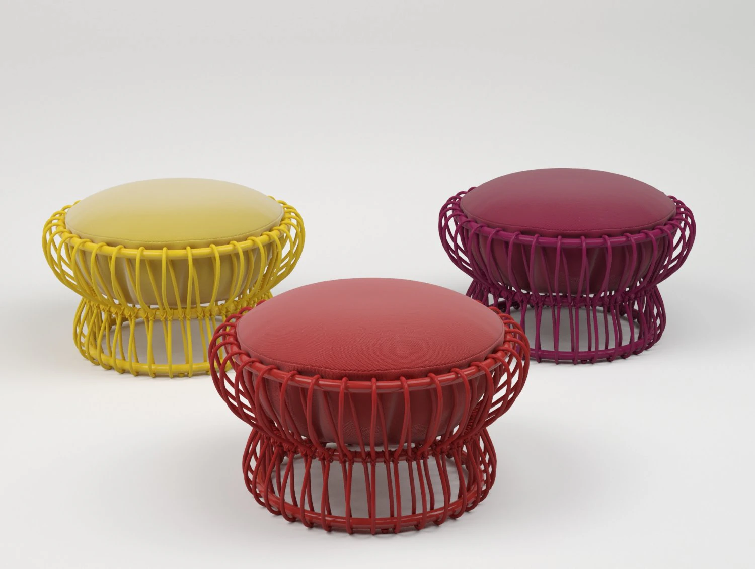 pouf taiko 3D Model .c4d .max .obj .3ds .fbx .stl .blend 