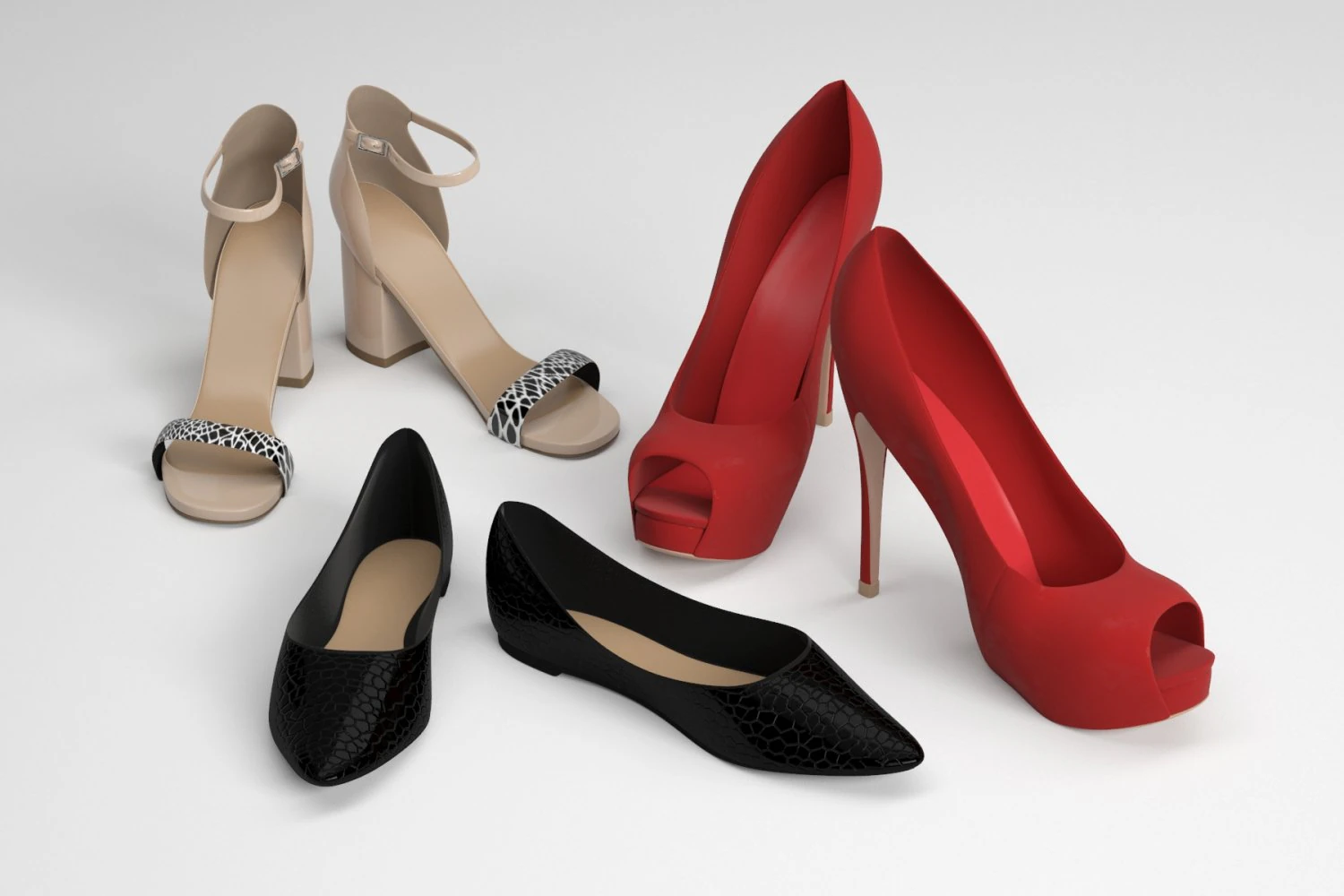 shoes 3D Model .c4d .max .obj .3ds .fbx .stl .blend
