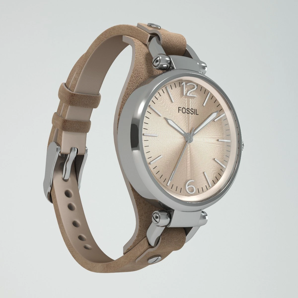fossil georgia watch 3D Model .c4d .max .obj .3ds .fbx .stl .blend