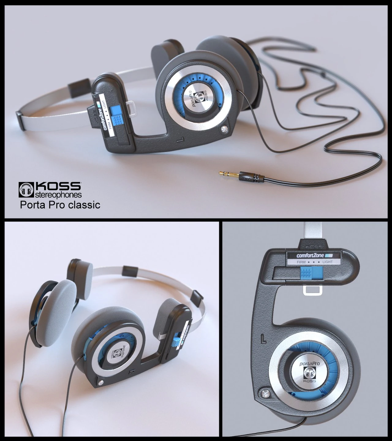 koss porta pro 3D Model .c4d .max .obj .3ds .fbx .stl .blend 
